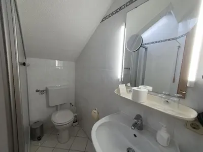 Ein Badezimmer in der Unterkunft App 31 Gästehaus Zwingenberg