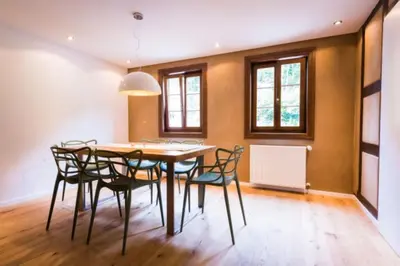Ein Sitzbereich in der Unterkunft GASTHAUS Porzelt Wohnung 3