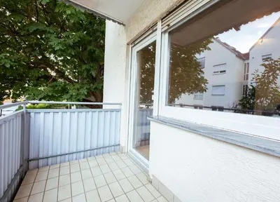Ein Balkon oder eine Terrasse in der Unterkunft Monteurunterkunft Heilbronn