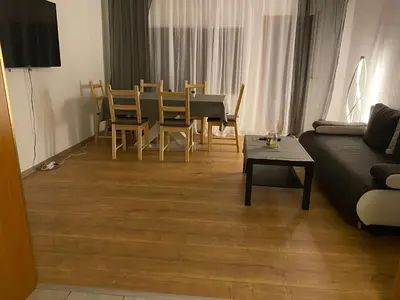 Ein Sitzbereich in der Unterkunft Ferienwohnung Schwabenheim an der Selz