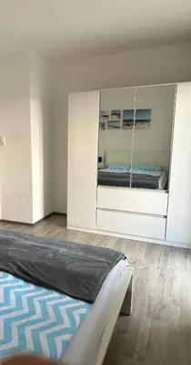 Ein Bett oder Betten in einem Zimmer der Unterkunft Living Lu - cosy Apartment two - Netflix - nähe Mannheim - BASF - 2 Zimmer