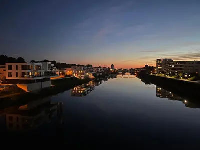 Blick auf einen Fluss in der Nähe der Ferienwohnung