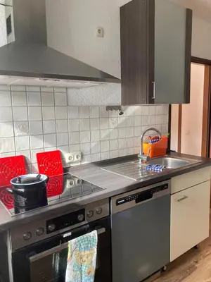 Küche/Küchenzeile in der Unterkunft Ferienwohnung Gemütliches Eck