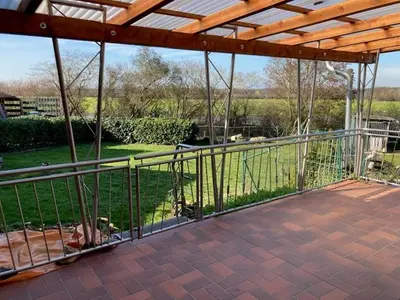 Ein Balkon oder eine Terrasse in der Unterkunft Ferienwohnung Gemütliches Eck