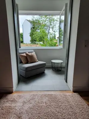 Ein Sitzbereich in der Unterkunft EG Weststadt Karlsruhe 4 Zimmer