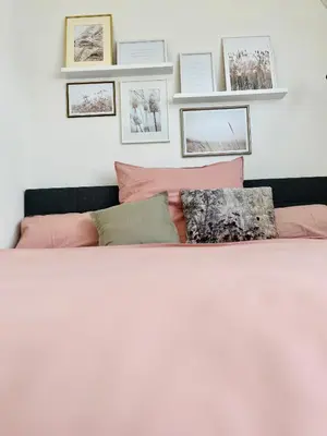 Ein Bett oder Betten in einem Zimmer der Unterkunft MyBLEISURE Premium Apartment mit Küche und Netflix nahe Heidelberg I SAP, MLP, Unternehmen im Rhein-Neckar-Kreis