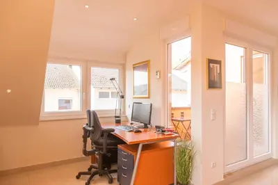 Grundriss der Unterkunft Rooftop 85qm - Burgblick - nahe Heidelberg - Loggia - Büro - Klima