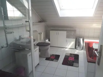 Ein Badezimmer in der Unterkunft NEU Ferienwohnung Odenwald