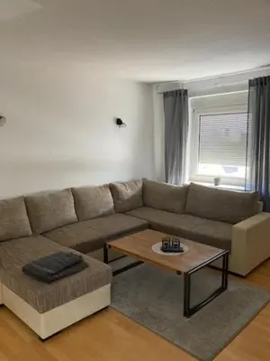 Ein Sitzbereich in der Unterkunft Appartment Griesheim