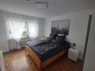 Ein Bett oder Betten in einem Zimmer der Unterkunft Vogelnest - Wohlfühlen im Grünen