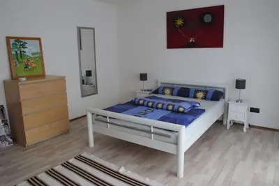 Ein Bett oder Betten in einem Zimmer der Unterkunft Gästewohnung Pakulies