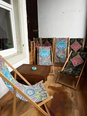 Ein Sitzbereich in der Unterkunft Altstadtperle-Herz der Altstadt