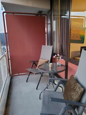 Ein Sitzbereich in der Unterkunft Appartement an der Weinstraße Bad Bergzabern
