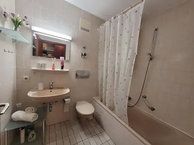 Ein Badezimmer in der Unterkunft Appartement an der Weinstraße Bad Bergzabern