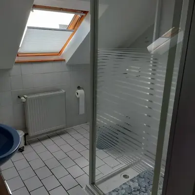Ein Badezimmer in der Unterkunft Wohnung mit Weitblick