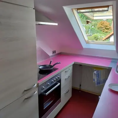 Küche/Küchenzeile in der Unterkunft Wohnung mit Weitblick