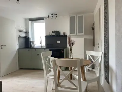 Küche/Küchenzeile in der Unterkunft Freigeist Apartments