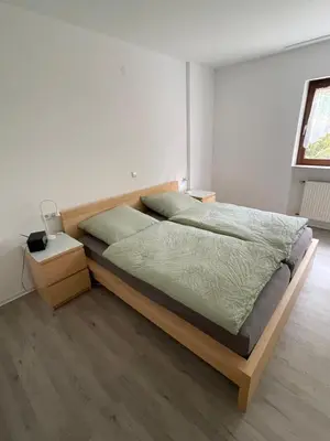 Ein Bett oder Betten in einem Zimmer der Unterkunft Hemmingen BaWü, attraktive 2-Zimmer-Whg