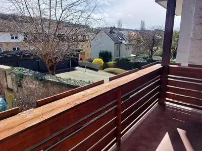 Ein Balkon oder eine Terrasse in der Unterkunft Ferienwohnung Enz