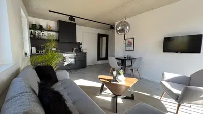 TV/Unterhaltungsangebot in der Unterkunft M Apartment Loft - stylish minimalisitisch außergewöhnlich