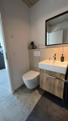 Ein Badezimmer in der Unterkunft M Apartment Loft - stylish minimalisitisch außergewöhnlich