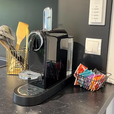 Kaffee-/Teezubehör in der Unterkunft M Apartment Loft - stylish minimalisitisch außergewöhnlich
