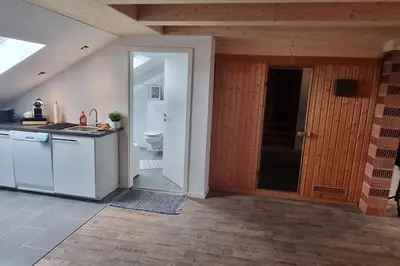 Küche/Küchenzeile in der Unterkunft Capa Ferienwohnung Pfalz