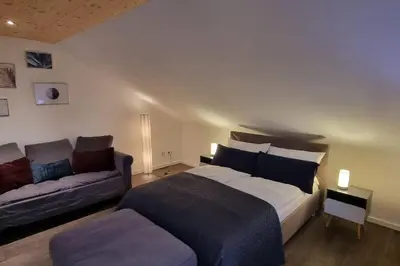 Ein Bett oder Betten in einem Zimmer der Unterkunft Capa Ferienwohnung Pfalz