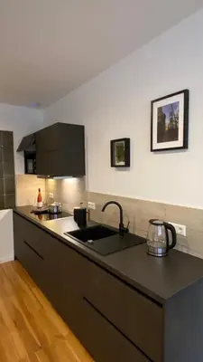 Küche/Küchenzeile in der Unterkunft Heimatliebe Erfweiler Wohnung ÄNS