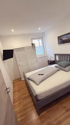 Ein Bett oder Betten in einem Zimmer der Unterkunft Heimatliebe Erfweiler Wohnung ÄNS