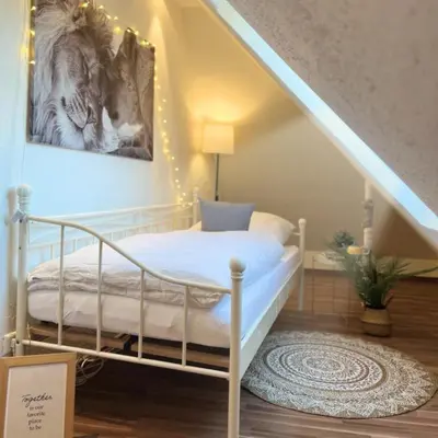 Ein Bett oder Betten in einem Zimmer der Unterkunft Im Herzen der Altstadt