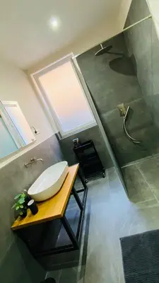 Ein Badezimmer in der Unterkunft Heimatliebe Erfweiler Wohnung ZWÄ