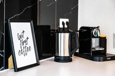 Kaffee-/Teezubehör in der Unterkunft Casa Tortuga - Ruhige 3 Zimmer Wohnung in Hüttenfeld