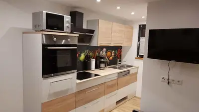 Küche/Küchenzeile in der Unterkunft Ferienhaus: Mitten auf dem Reiterhof
