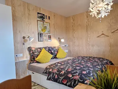 Ein Bett oder Betten in einem Zimmer der Unterkunft Ausblick Maisenbach