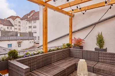Ein Balkon oder eine Terrasse in der Unterkunft Bella, Stil des Expressionismus
