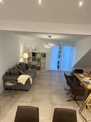 Ein Sitzbereich in der Unterkunft Ferienwohnung Lili