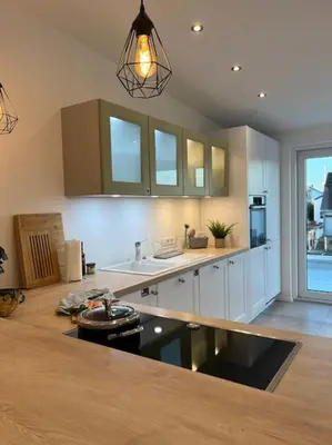 Küche/Küchenzeile in der Unterkunft Ferienwohnung Lili