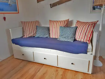 Ein Bett oder Betten in einem Zimmer der Unterkunft Maisonette-Wohnung mit großer Terrasse - 11a - a86223