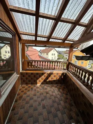 Ein Balkon oder eine Terrasse in der Unterkunft Pension Asel