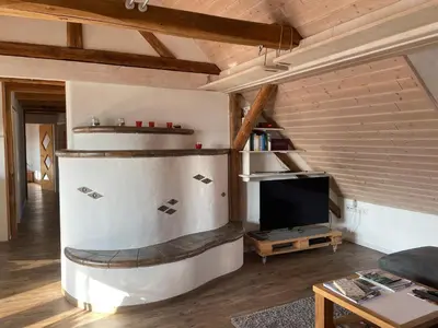 TV/Unterhaltungsangebot in der Unterkunft Sonniges Ferienapartment am Alten Binauer Schloss