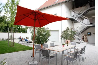 Ein Balkon oder eine Terrasse in der Unterkunft Gästehaus Vogler