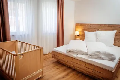 Ein Bett oder Betten in einem Zimmer der Unterkunft Bauernhäusle