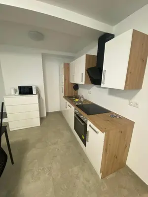 Küche/Küchenzeile in der Unterkunft Monteurwohnungen im Weedenhof 55270 Zornheim